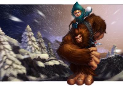英雄联盟.雪人骑士 努努原版的作品-荒野巨兽