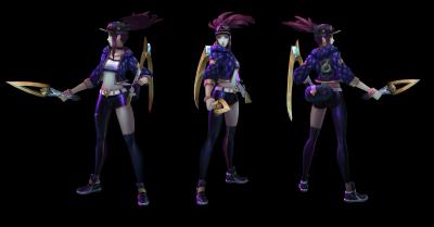 英雄联盟.K／DA设计的作品-Akali_model