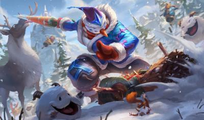 英雄联盟.4【更新】冰雪节的作品-执胡萝卜的雪人 易