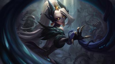 英雄联盟-海报合集04月25日更新10.8版本-莫甘娜至尊魔女-乐芙兰魔女-婕拉的作品-婕拉–魔女