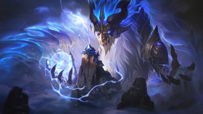 英雄联盟-海报合集09月29日更新10.20版本-神龙尊者系列的作品-奥瑞利安·索尔–圣龙