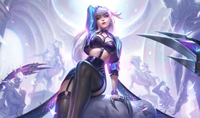 英雄联盟.月28日更新10.22版本-虚空之女-离群之刺-痛苦之佣-星籁歌姬-九尾妖狐KDA ALL OUT的作品-伊芙琳–KDA ALL OUT