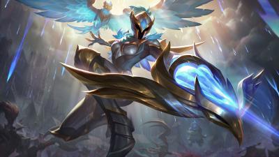 英雄联盟海报更新01月06日更新11.1版本-黑暗&光明骑士系列的作品-奎因–光明骑士