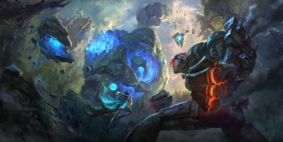 英雄联盟.宣传图GroupSplashes的作品-GroupSplashes_BlueBuff