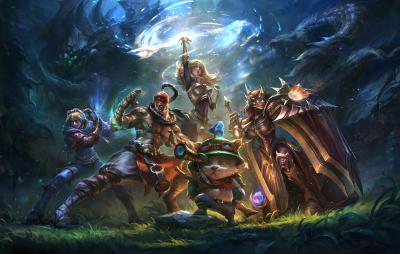 英雄联盟.宣传图GroupSplashes的作品-GroupSplashes_Teambuilder