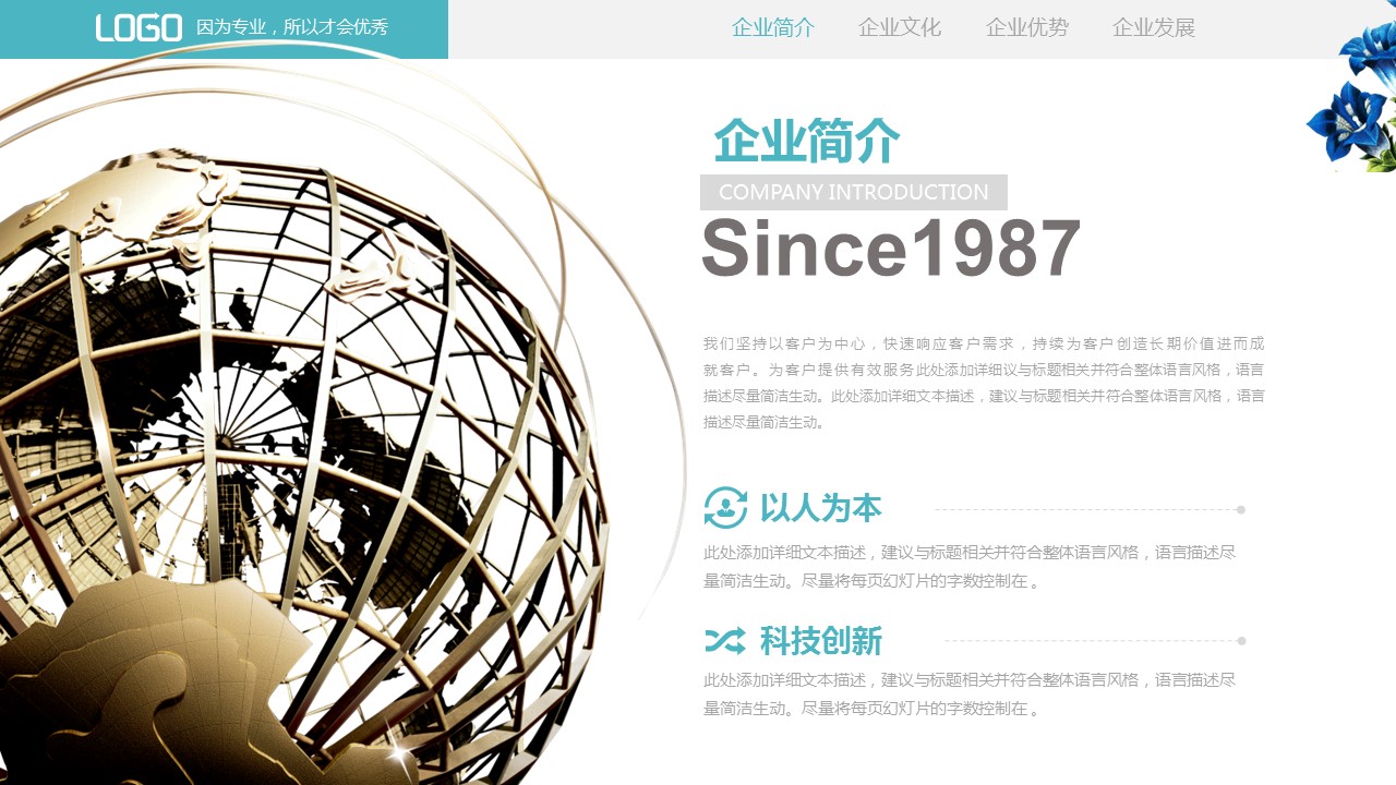 商务.企业简介2公司简介企业展示宣传 46的PPT模板-4/41