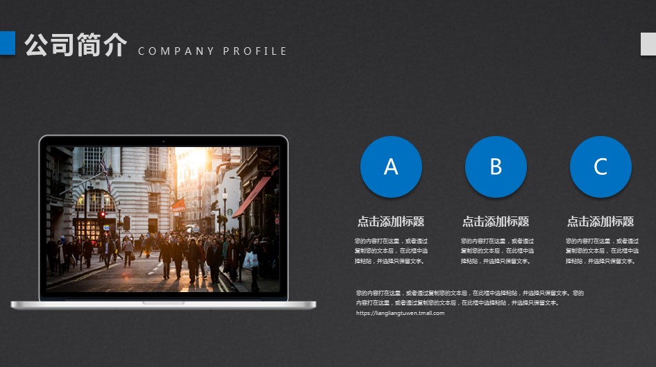 商务.企业简介4公司简介企业展示宣传 121的PPT模板-5/41