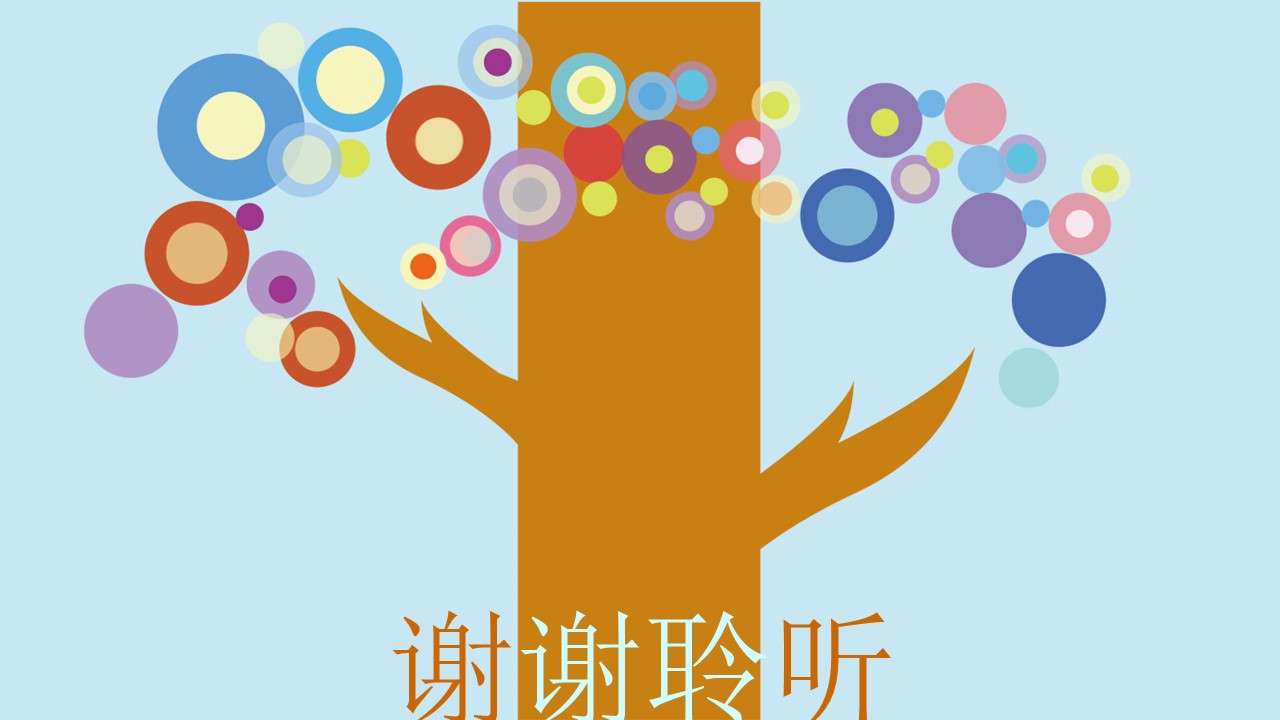 商务.静态卡通ppt彩色心理学大树——图文的PPT模板-9/14