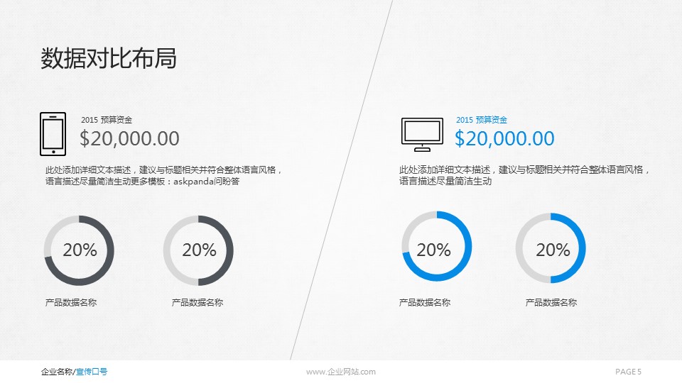 商务.建筑房地产精品-欧美风格企业通用版-蓝色-65页-静态——图文的PPT模板-5/70