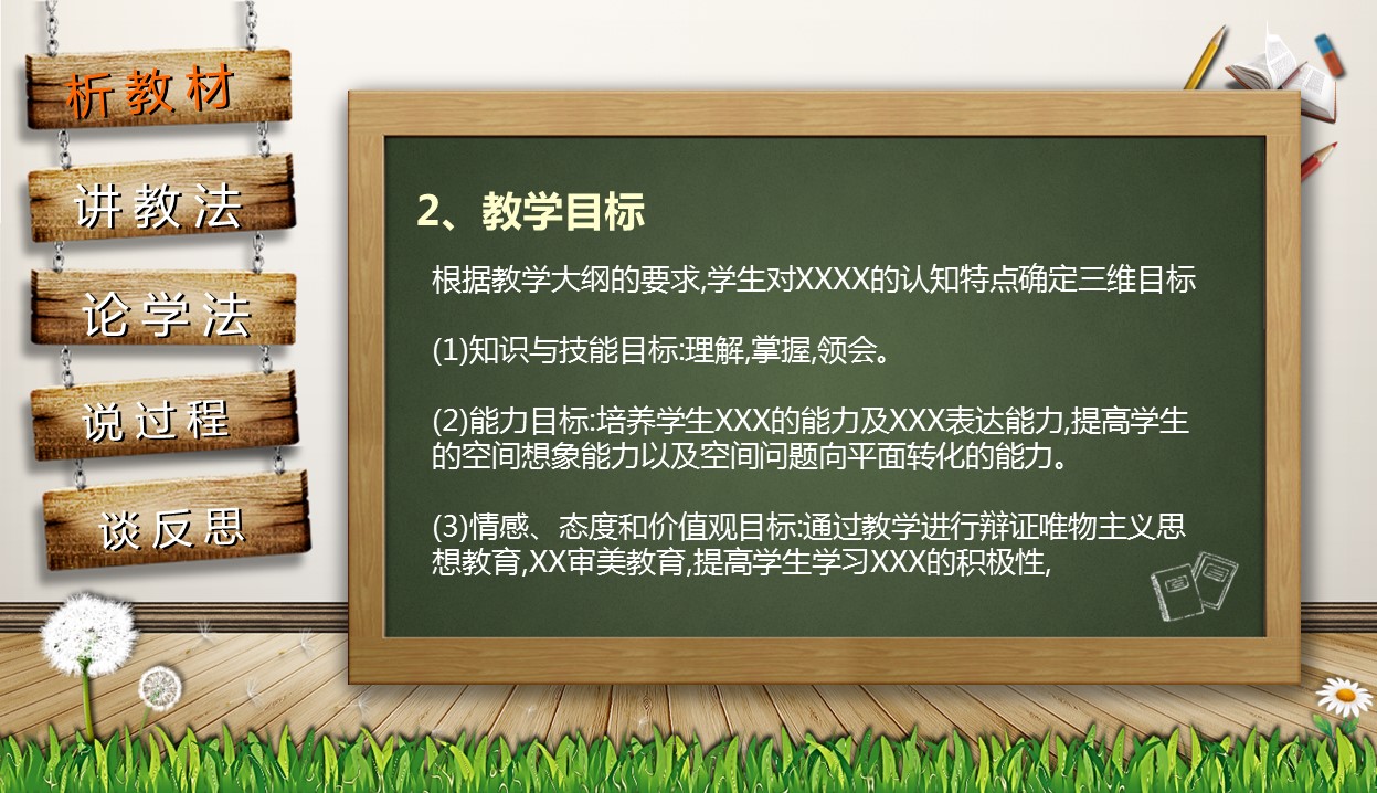 商务.教育教师黑板风格教育教学——图文的PPT模板-4/49
