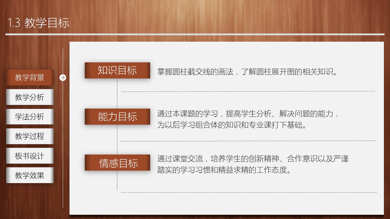 商务.教育教师ok经典木纹教师说课PPT模板——图文的PPT模板-6/30