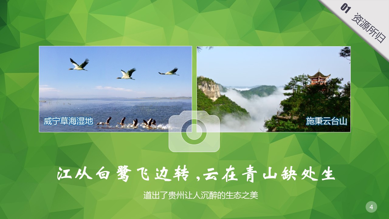 商务.旅游景点绿镜头走进贵州——探索贵州生态旅游发展之路ppt模板——图文的PPT模板-4/30