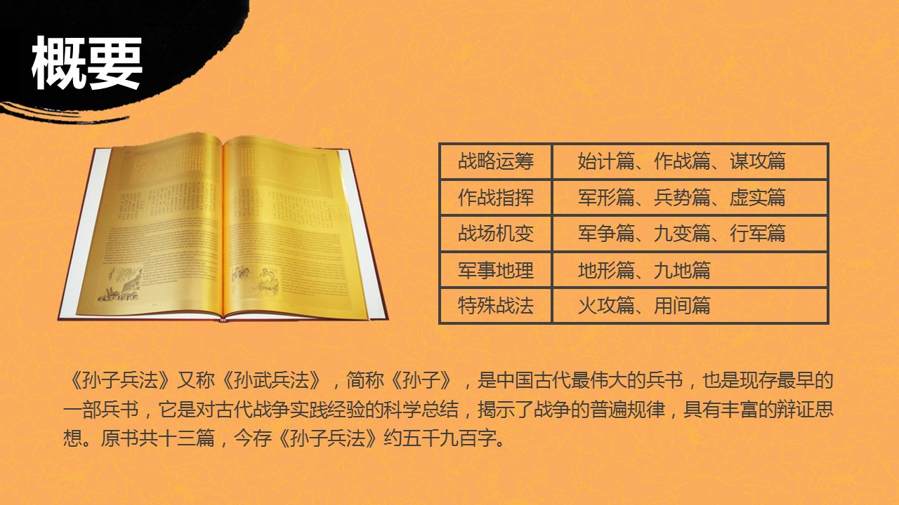 商务.读书生活《孙子兵法》读书笔记PPT——图文的PPT模板-3/14