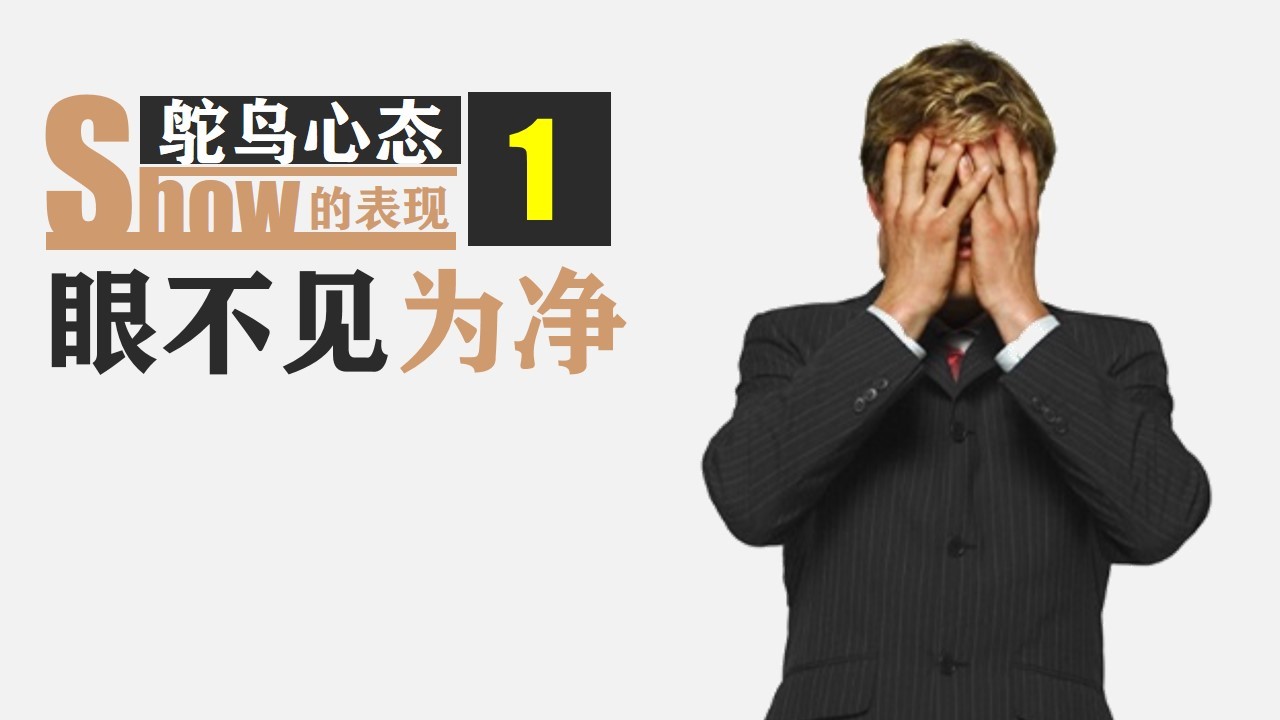 商务.读书生活《鸵鸟心态》PPT作品欣赏——图文的PPT模板-5/18