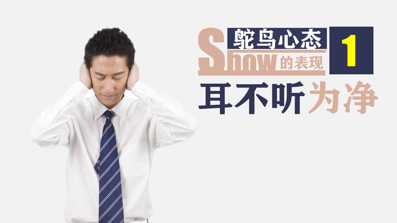 商务.读书生活《鸵鸟心态》PPT作品欣赏——图文的PPT模板-6/18