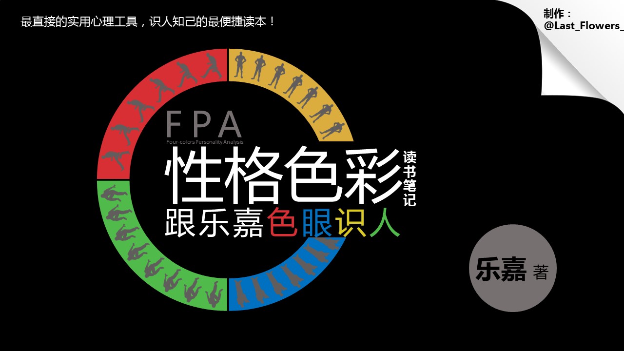 商务.读书生活性格色彩分析读书笔记PPT——图文的PPT模板-1/38