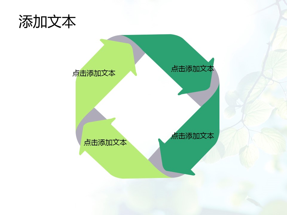 商务.图文梦幻树叶ppt3995的PPT模板-4/15