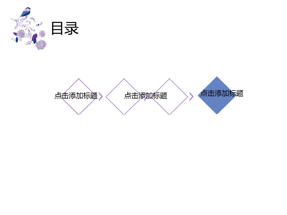 商务.图文唯美小鸟ppt3892的PPT模板-2/12