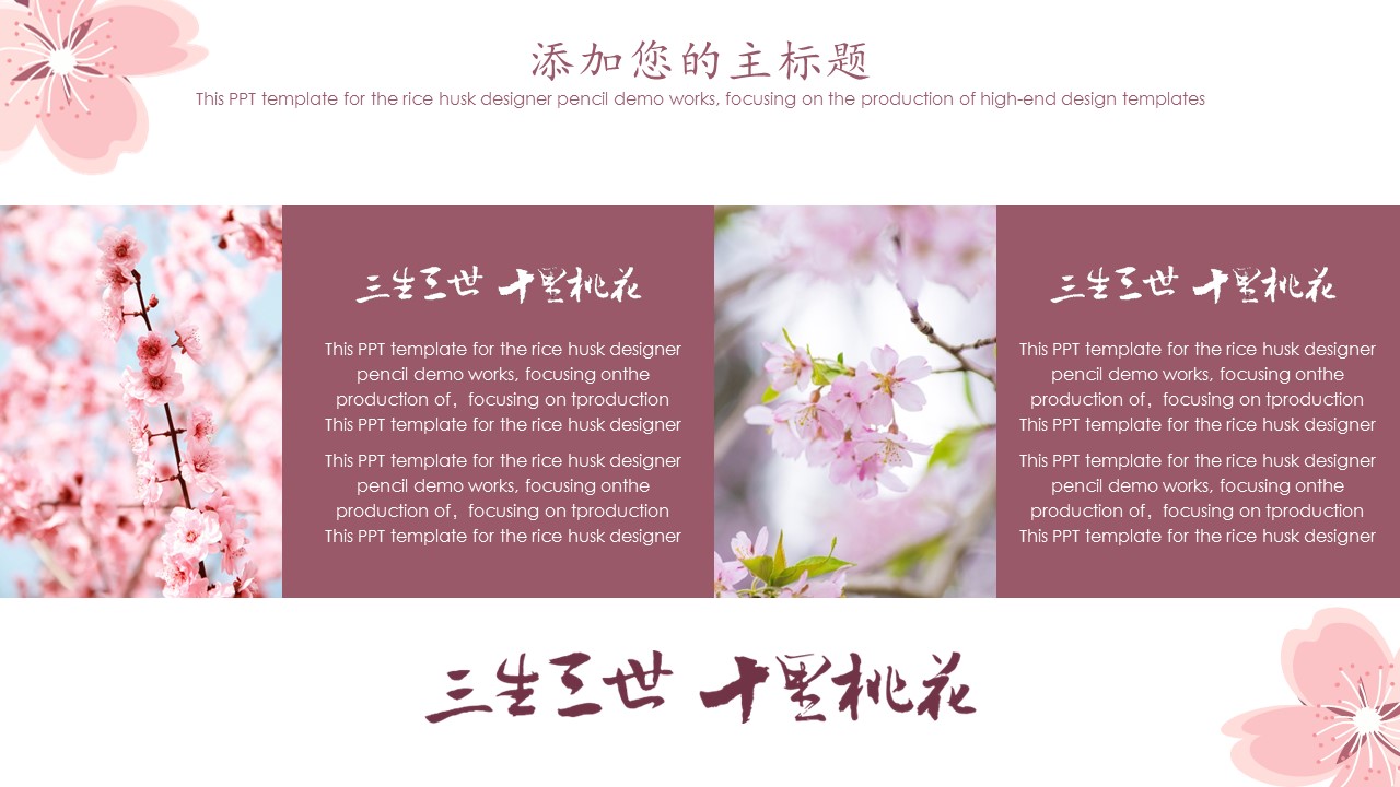商务.桃花系列图文89的PPT模板-5/23