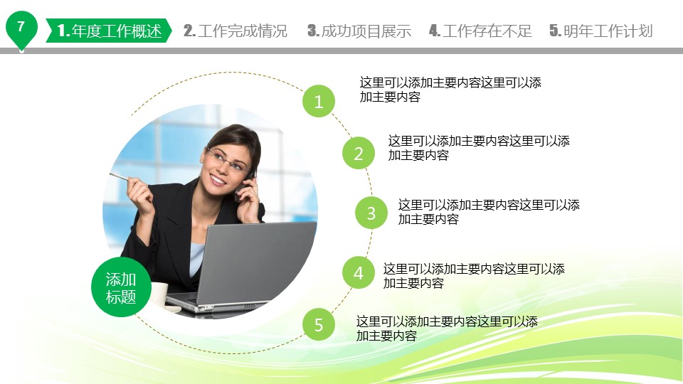 商务.绿色系ppt绿色 52的PPT模板-8/47