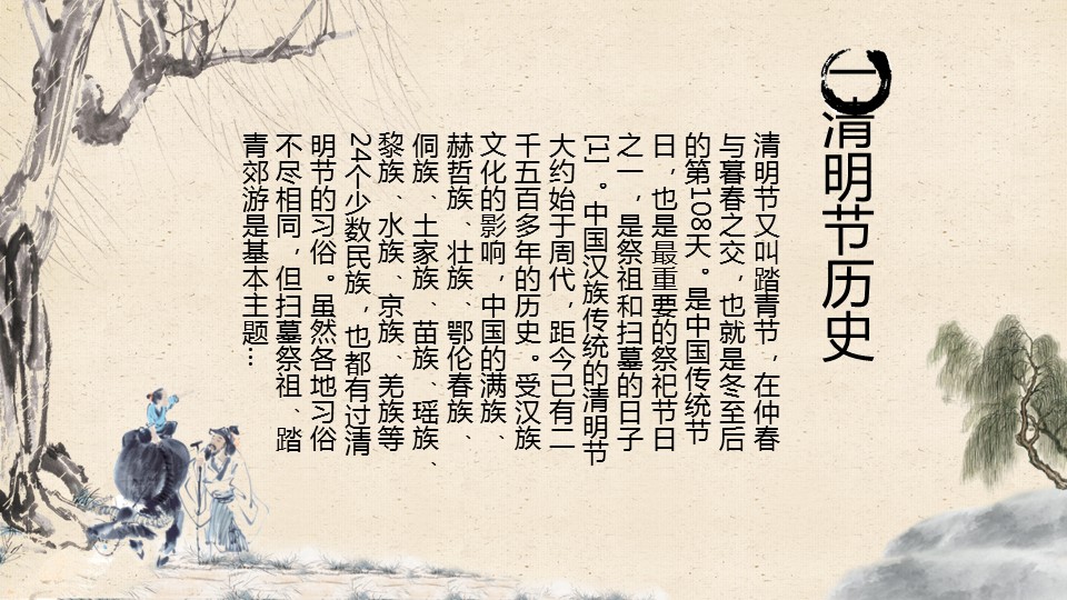 商务.中国风清明节主题PPT模板的PPT模板-3/12