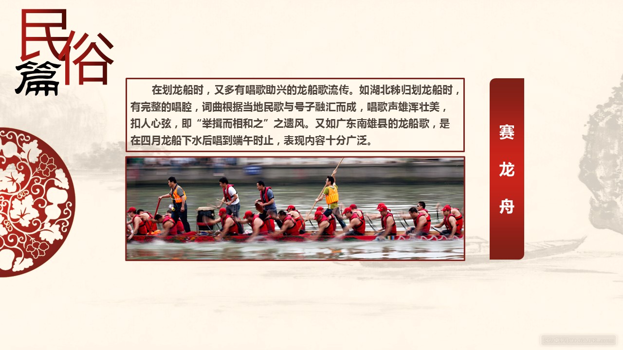 商务.端午节由来民俗介绍PPT模板的PPT模板-5/12