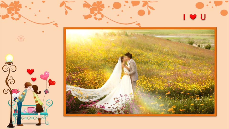 商务.婚庆生活唯美婚纱——图文的PPT模板-9/22