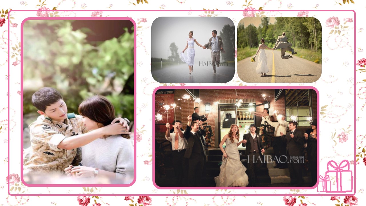 商务.婚庆生活粉嫩婚礼PPT——图文的PPT模板-8/24