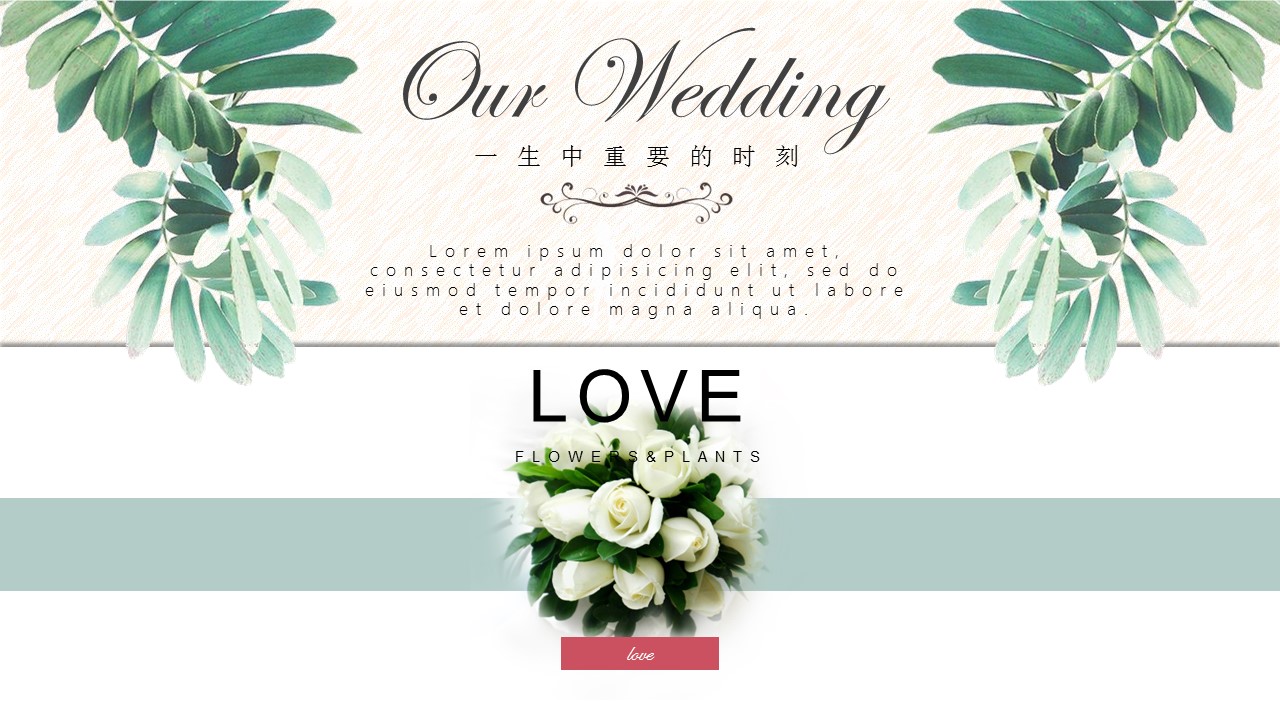 商务.婚庆生活欧式花纹婚礼——图文的PPT模板-5/31