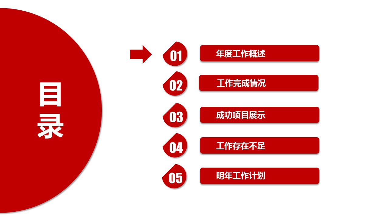 商务.年终日常工作总结ok红色精品年终总结——图文的PPT模板-3/41