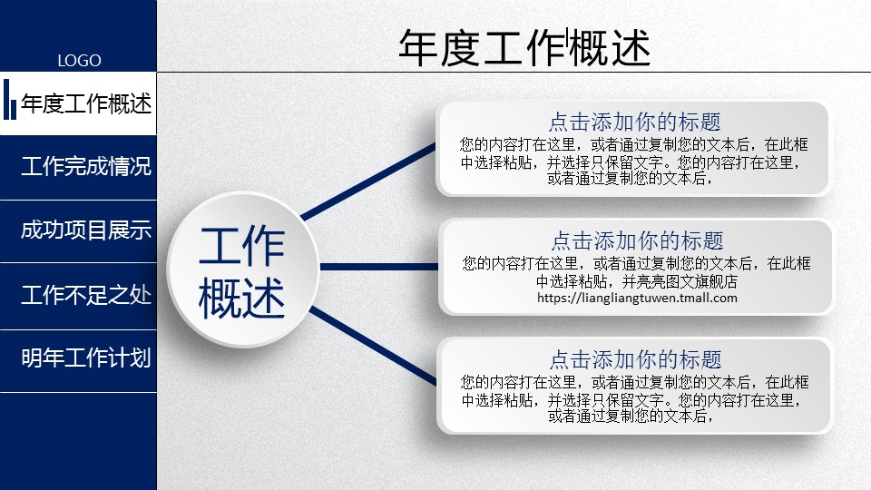 商务.年终日常工作总结ok时尚通用微粒体年总总结——图文的PPT模板-5/40