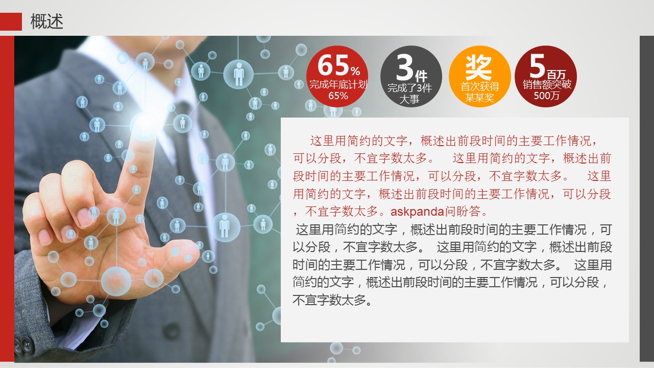 年终日常工作总结年度工作报告总结商务通用——图文的PPT模板-4/41