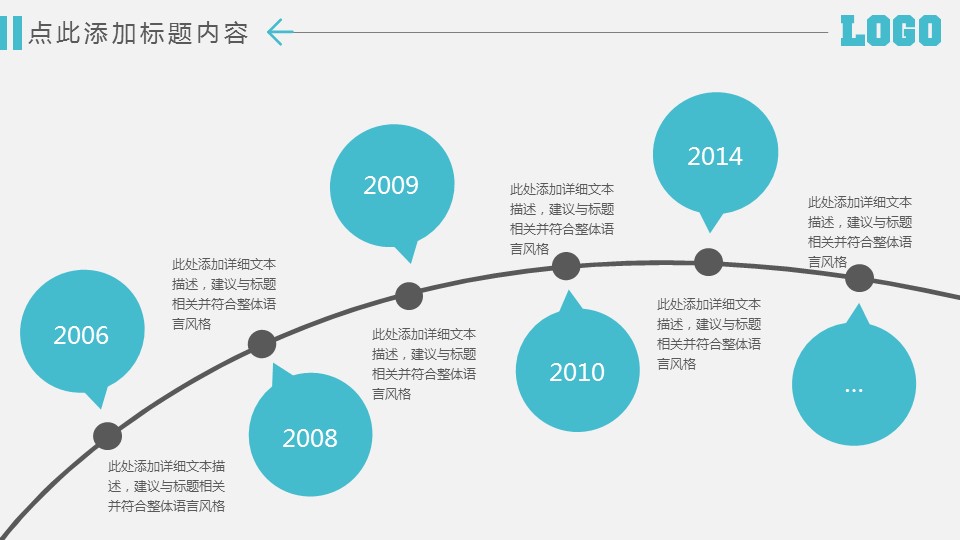 商务.年终日常工作总结ok蓝色简约年终总结——图文的PPT模板-6/41
