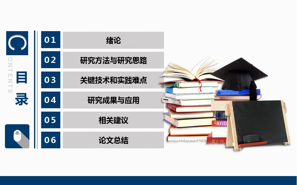 商务.论文答辩蓝色简洁通用毕业答辩——图文的PPT模板-2/46