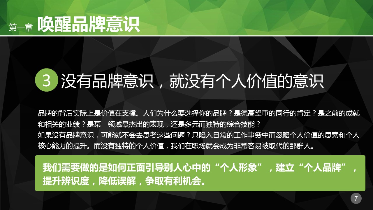 商务.企业管理培训职场个人品牌PPT培训课件的PPT模板-7/33
