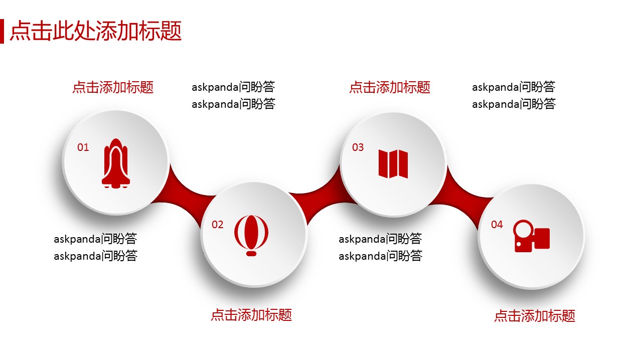 商务工作汇报红色年度工作汇报——图文的PPT模板-5/35