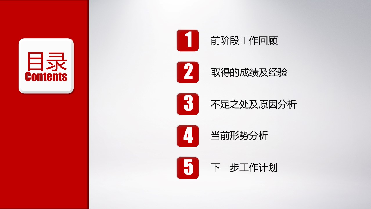 商务工作汇报ok红色年终汇报总结——图文的PPT模板-3/44