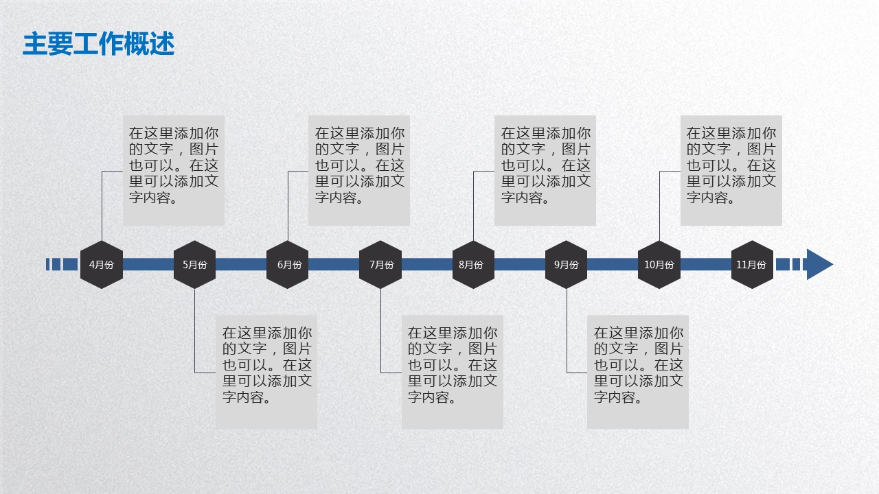 商务工作汇报ok框架完整工作计划总结PPT（蓝色精品）的PPT模板-5/31