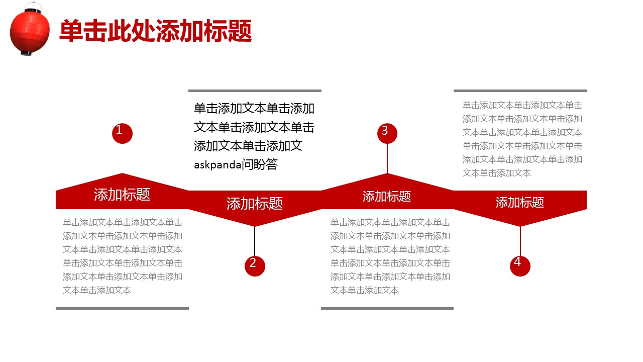 商务工作汇报ok中式灯笼商务汇报——图文的PPT模板-5/39