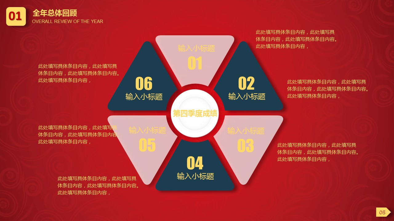 商务工作汇报ok工作汇报红色喜庆精品——图文的PPT模板-9/37