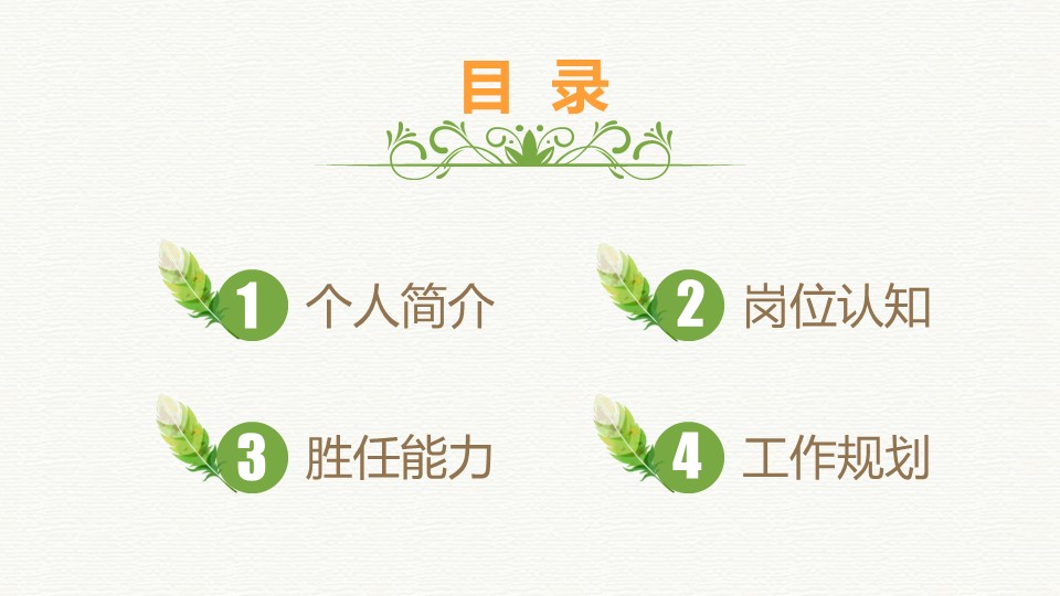 商务.文艺清新唯美清新岗位竞聘——图文的PPT模板-2/29