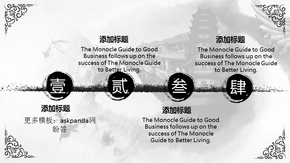 商务.水墨黑白中国风通用动态模板---图文的PPT模板-7/31