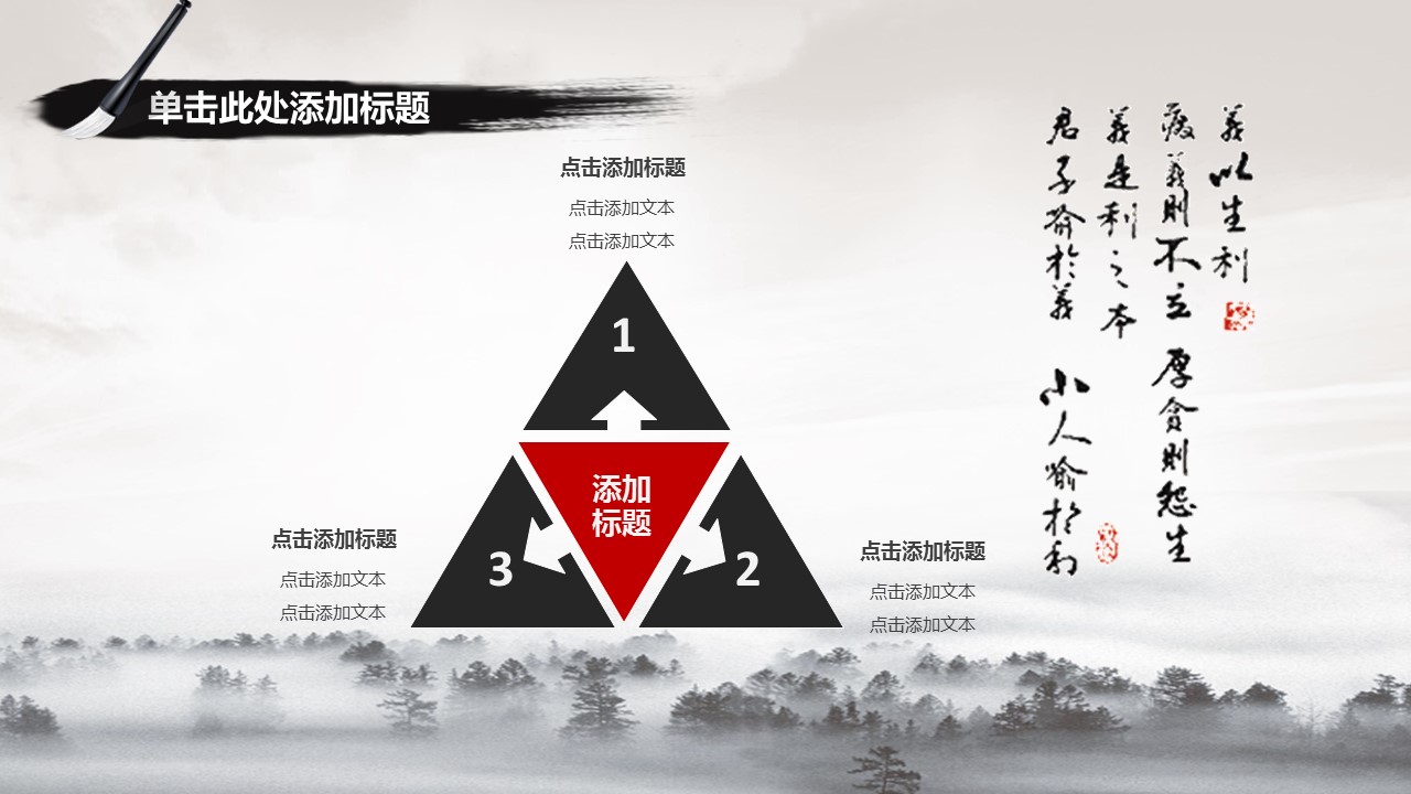 商务.中国风水墨中国画PPT模板---图文的PPT模板-5/25