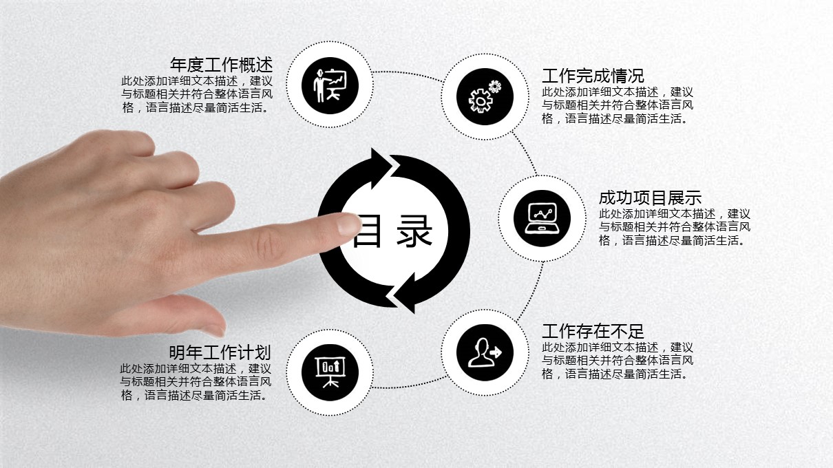 商务.总结PPT模板-图文00工作汇报 年终总结——95的PPT模板-2/36