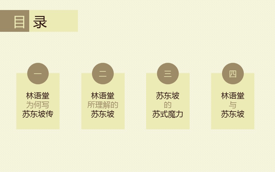 详情描述用 中国风更新版模板.107 古朴素雅风《苏东坡传》读书笔记ppt模板的PPT模板-2/16