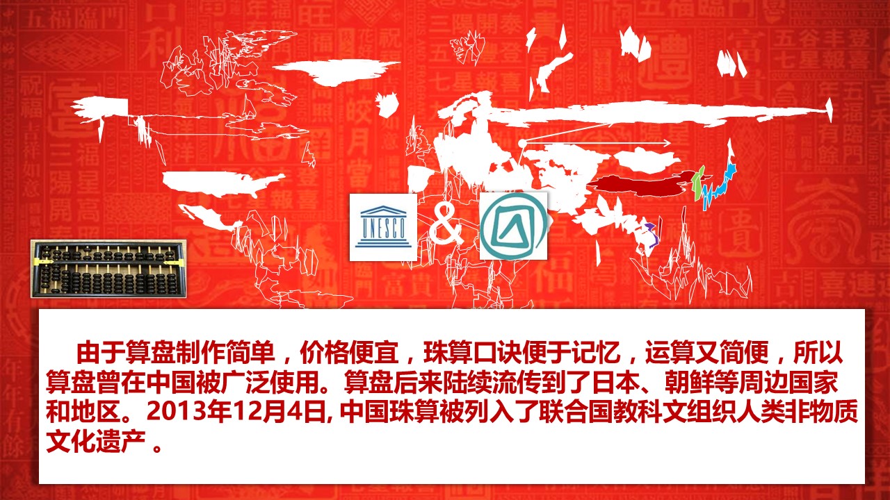 详情描述用 中国风更新版模板.128 中国旗袍、算盘与珠算的PPT模板-10/15