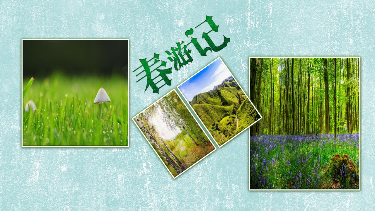旅游相册.105984清新素雅摄影旅行照片PPT模板电子相册的PPT模板-2/25