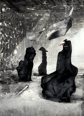其他.哈苏大师获奖作品集.2021.专家评审团.Nina Gorfer.个人项目.图片.现在潜伏_2008-2010_—_Cooper_Gorfer的摄影作品-CooperGorfer_WomenBoatsLeft_A5