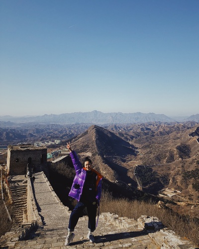 刘雯的的INS图片-(2018-01-16 22:03:00)Visiting the incredible landmark of China! #GreatWall