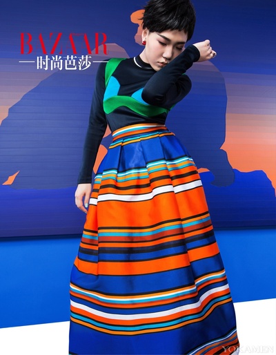 吴莫愁的写真-吴莫愁夏日时尚大片 蛮腰短发备受时尚宠爱